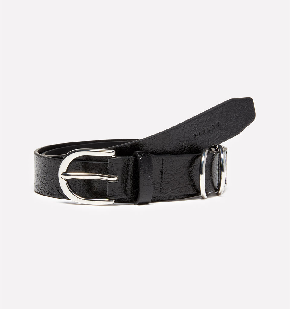 Black belt with double belt loops - women's belts - Black | Sisley image number 1